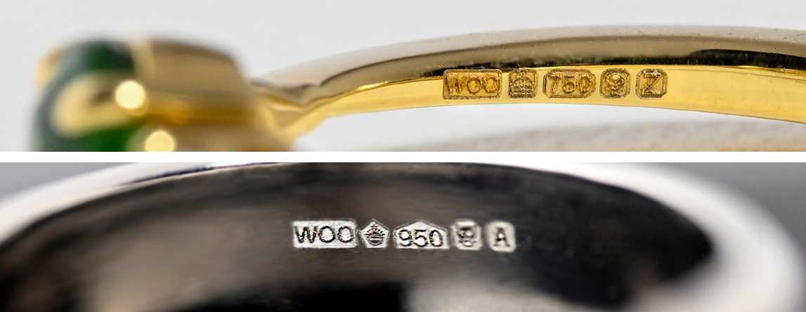 750 & 950 assay office hallmarks